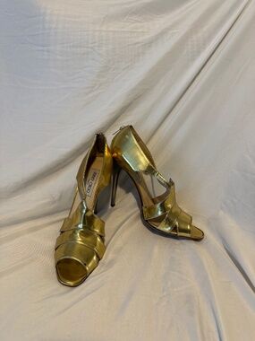 Gold Jimmy Choo Sandal Heel